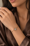 Bracelet Papillon Nacré Doré