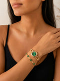 Coffret Élégance Émeraude – Watch & Bracelet Set