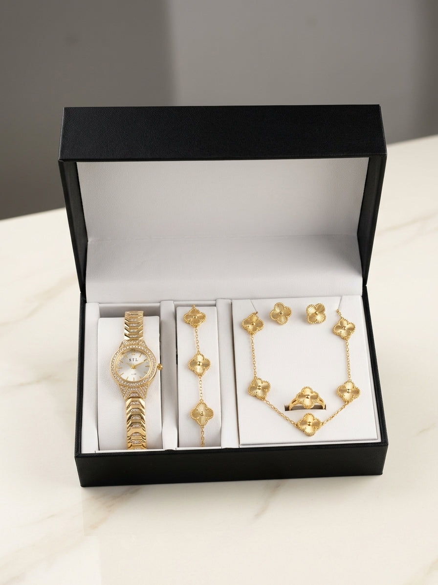 Parure Femme Élégance Dorée